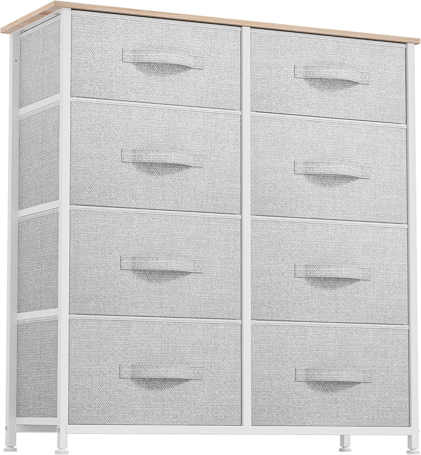 DWVO Fabric Dresser for Bedroom with 8 Spacious Drawers