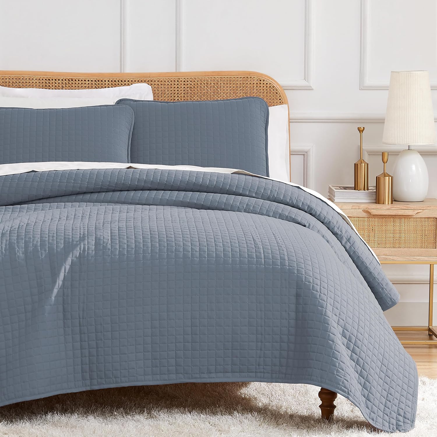 Oversized King Quilt Set by Southshore Fine Living, Blue Bedding