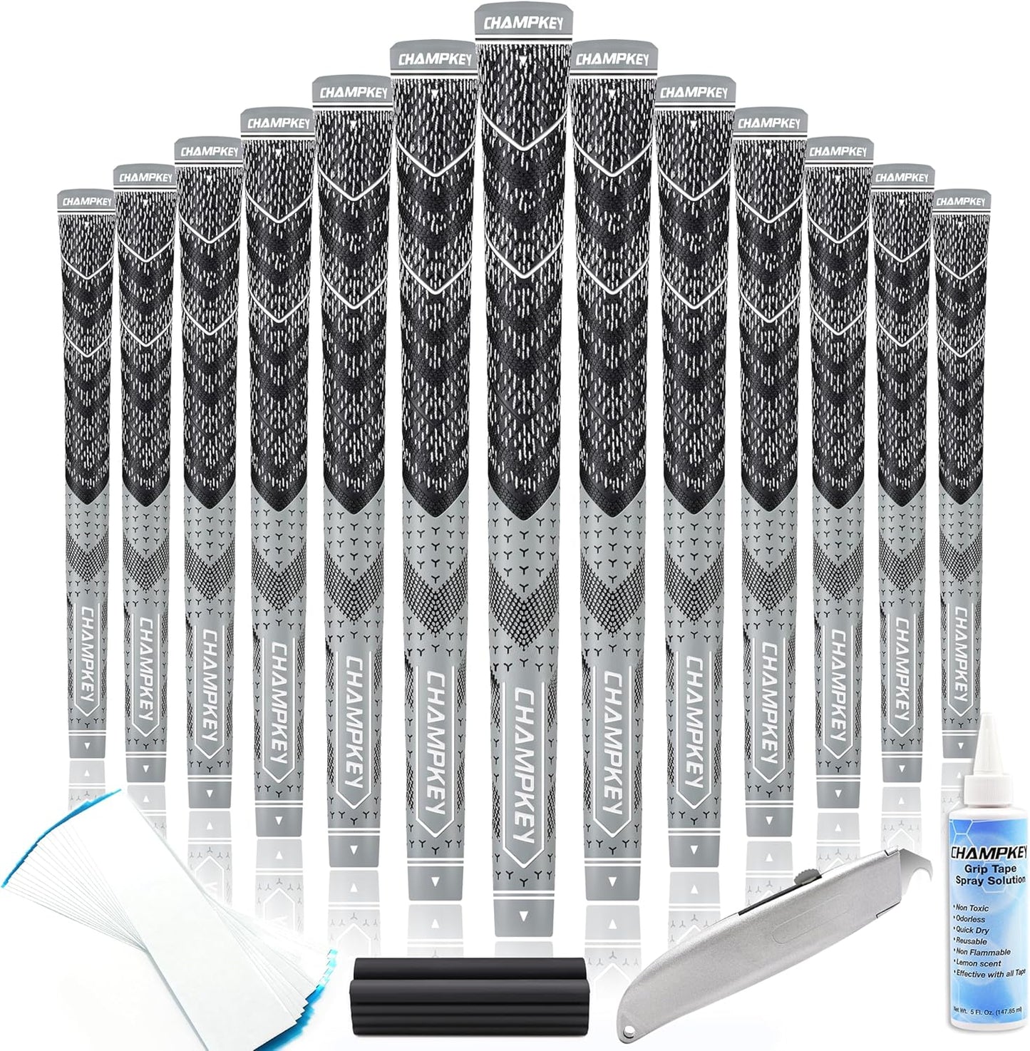 CHAMPKEY Half Cord Golf Grips 13 Pack for All Weather Play