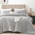 Smoofy Fluffy Queen Comforter Set 3 Pieces - Luxuriously Soft Light