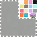 Gray EVA Puzzle Foam Floor Mats 18 Tiles - Baby Play & Exercise Mat