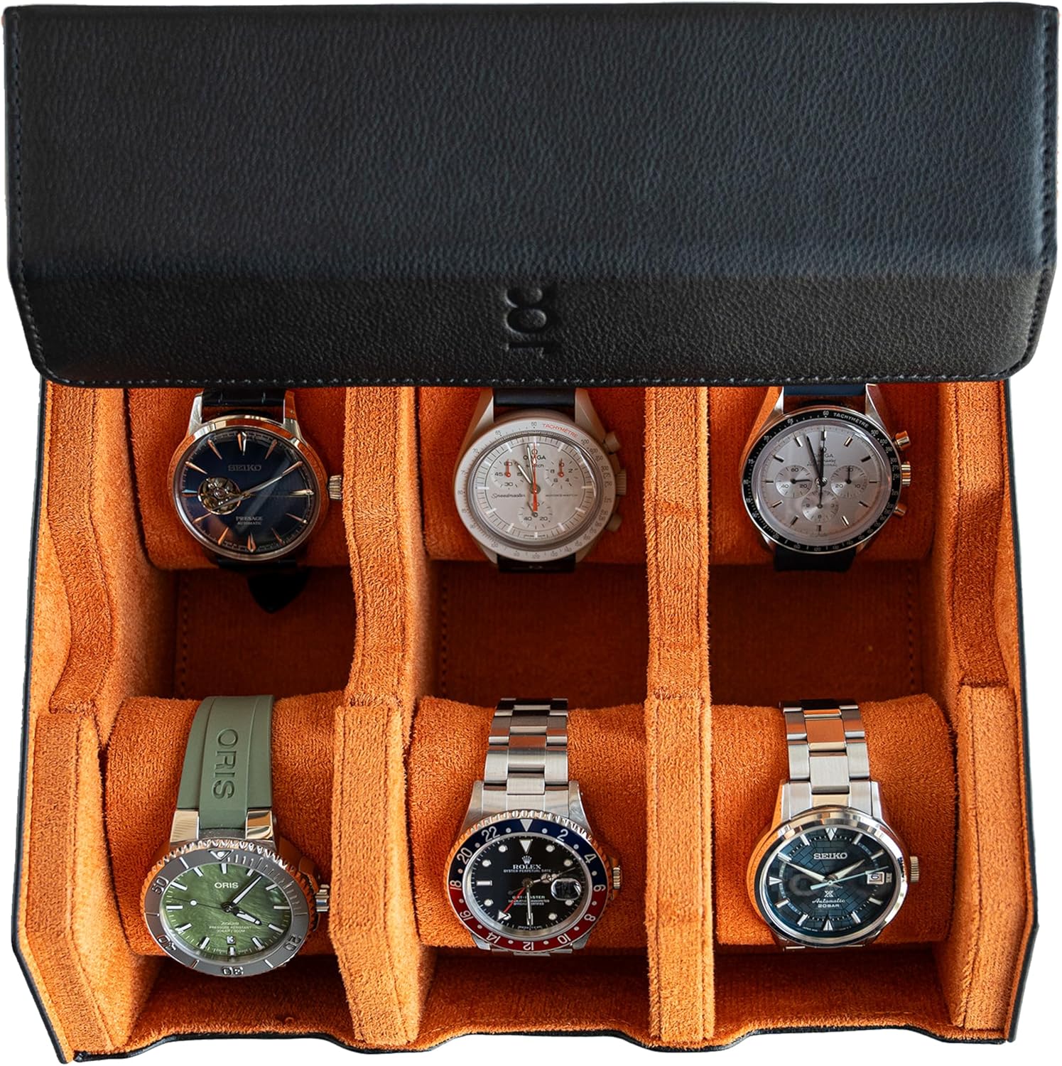 Travel in Style: 6-Watch Genuine Leather Case by DailyWatch