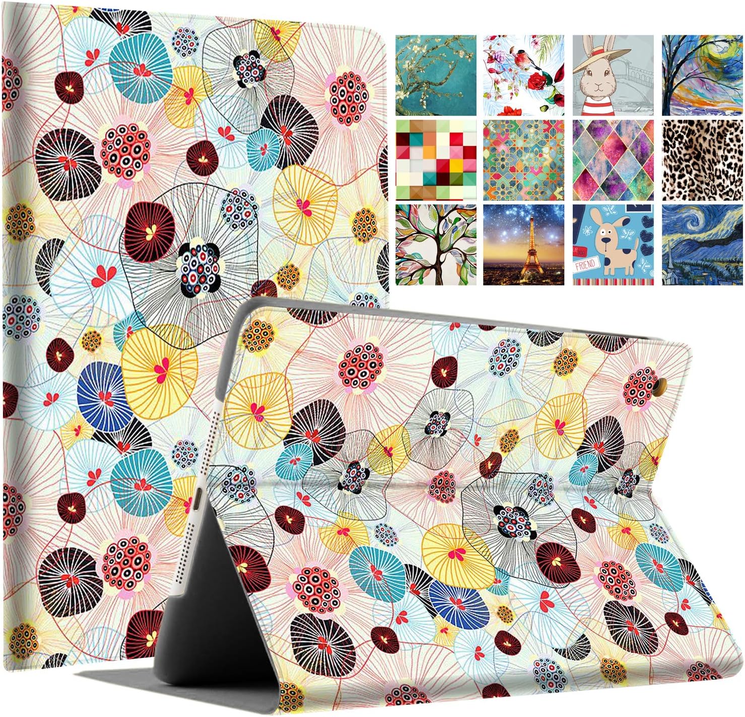 DuraSafe iPad Mini 4/5 Case with Yarn Flowers - Stylish Protection