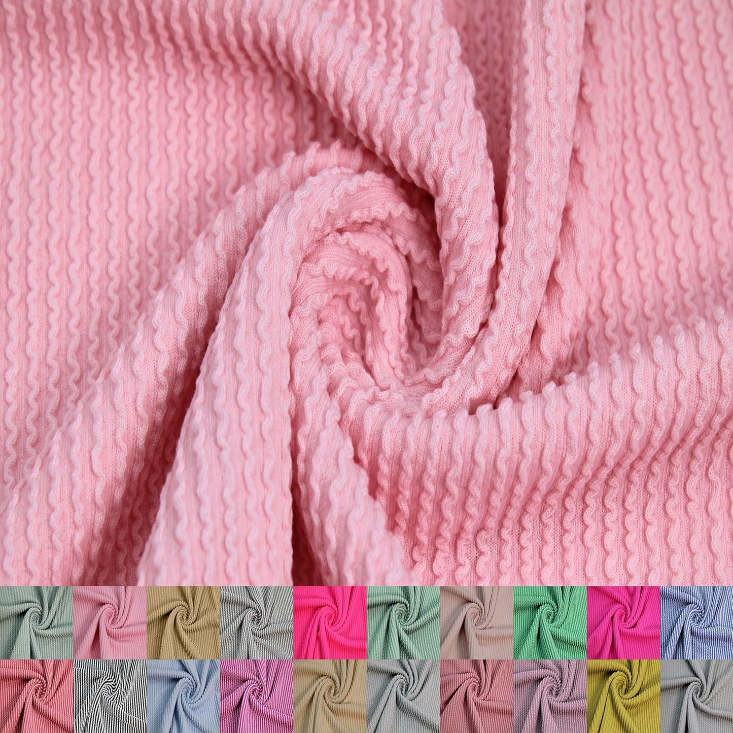 Stylish Fabric 57 Wide Poly Rayon Spandex Rib Knit by Yard
