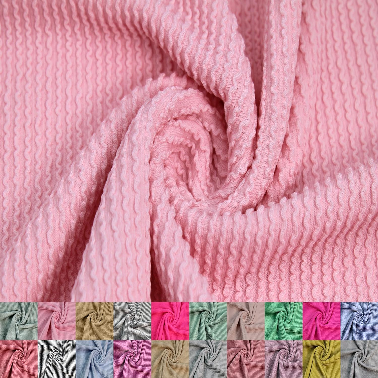 Stylish Fabric 57 Wide Poly Rayon Spandex Rib Knit by Yard
