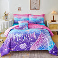 Mermaid Comforter Set Twin Size - Colorful Rainbow Mermaid Bedding