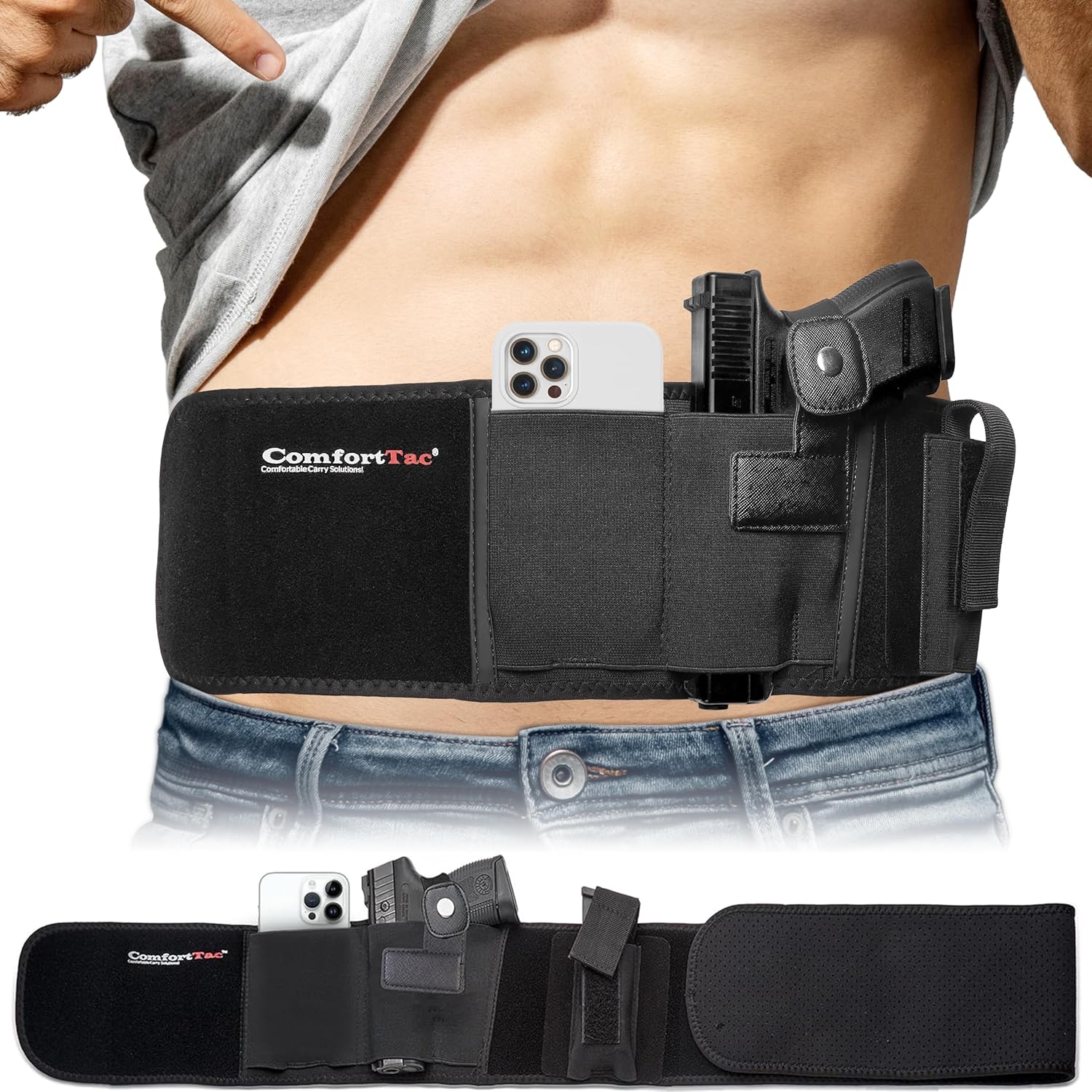 Belly Band Holster for Men and Women - ComfortTac Gun Holster