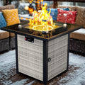 Hynorra 28in Rattan Square Outdoor Fire Pit Table Review