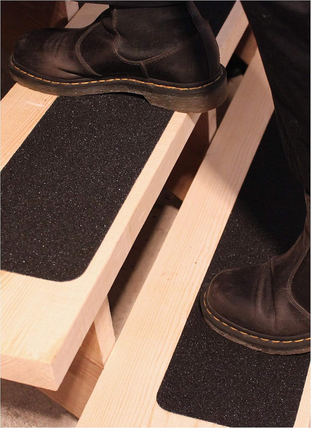 6x40 Non-Slip Outdoor Tape for Stairs - 10-Pack Safety Strips