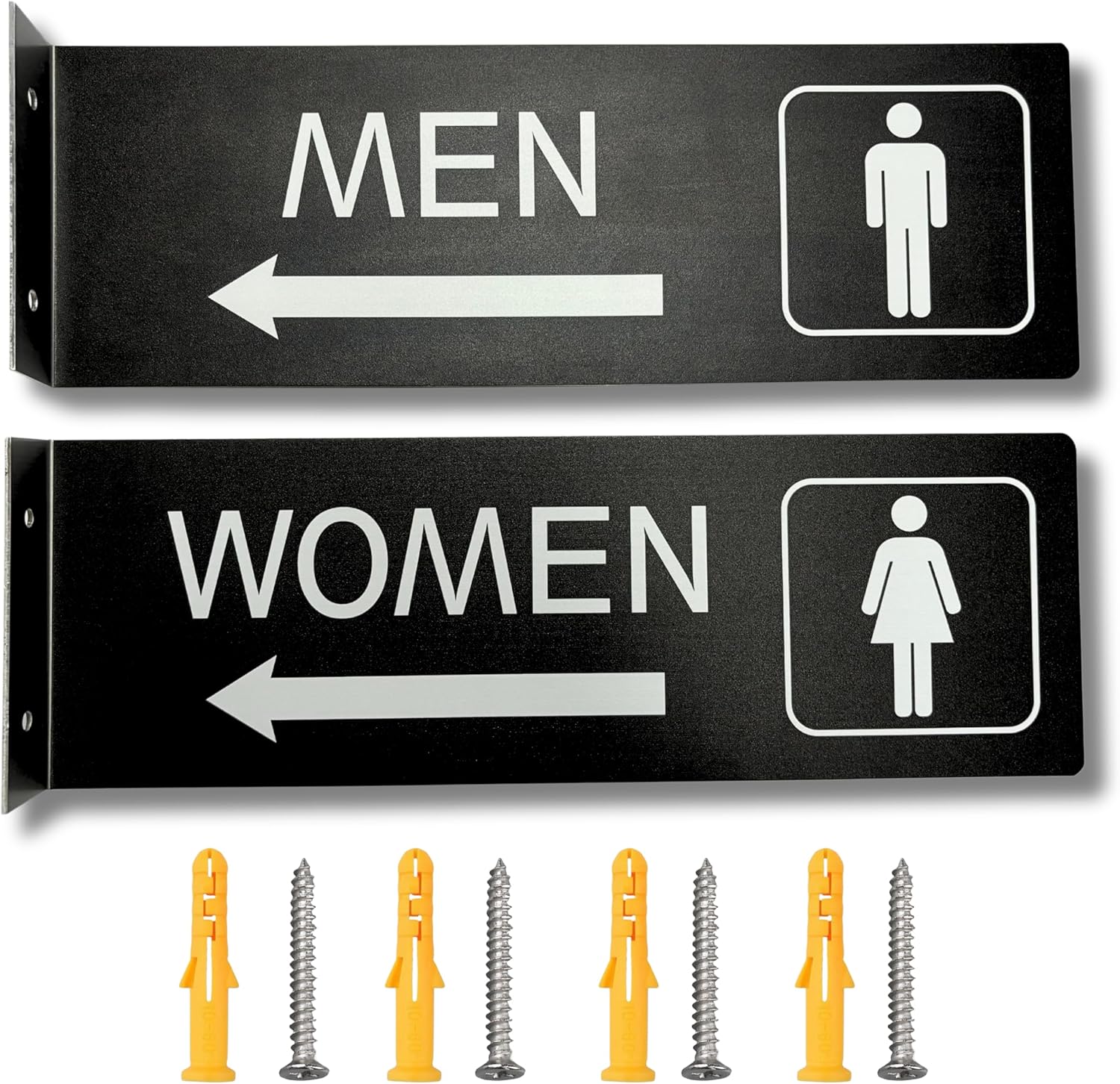 Double-Sided Restroom Signs for Business - Durable & Stylish