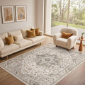 Vintage Non-Slip Area Rug for Living Room - Soft Washable Design