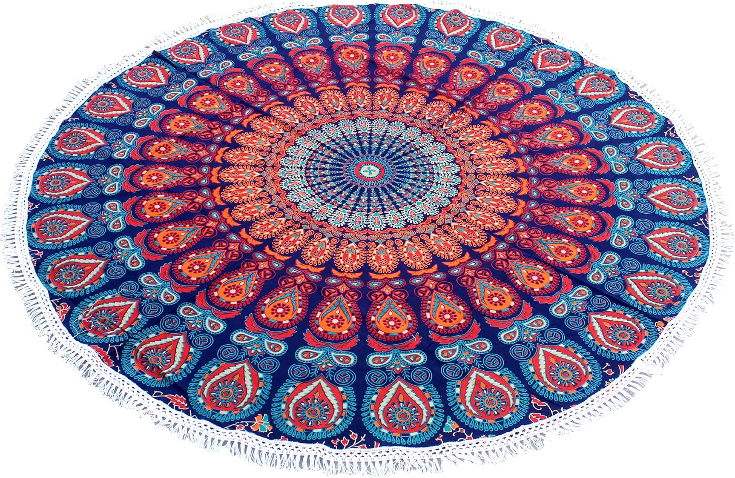 Boho Mandala Round Beach Tapestry