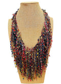 Womens Infinity Ladder Yarn Lightweight Scarf Necklace - Packable