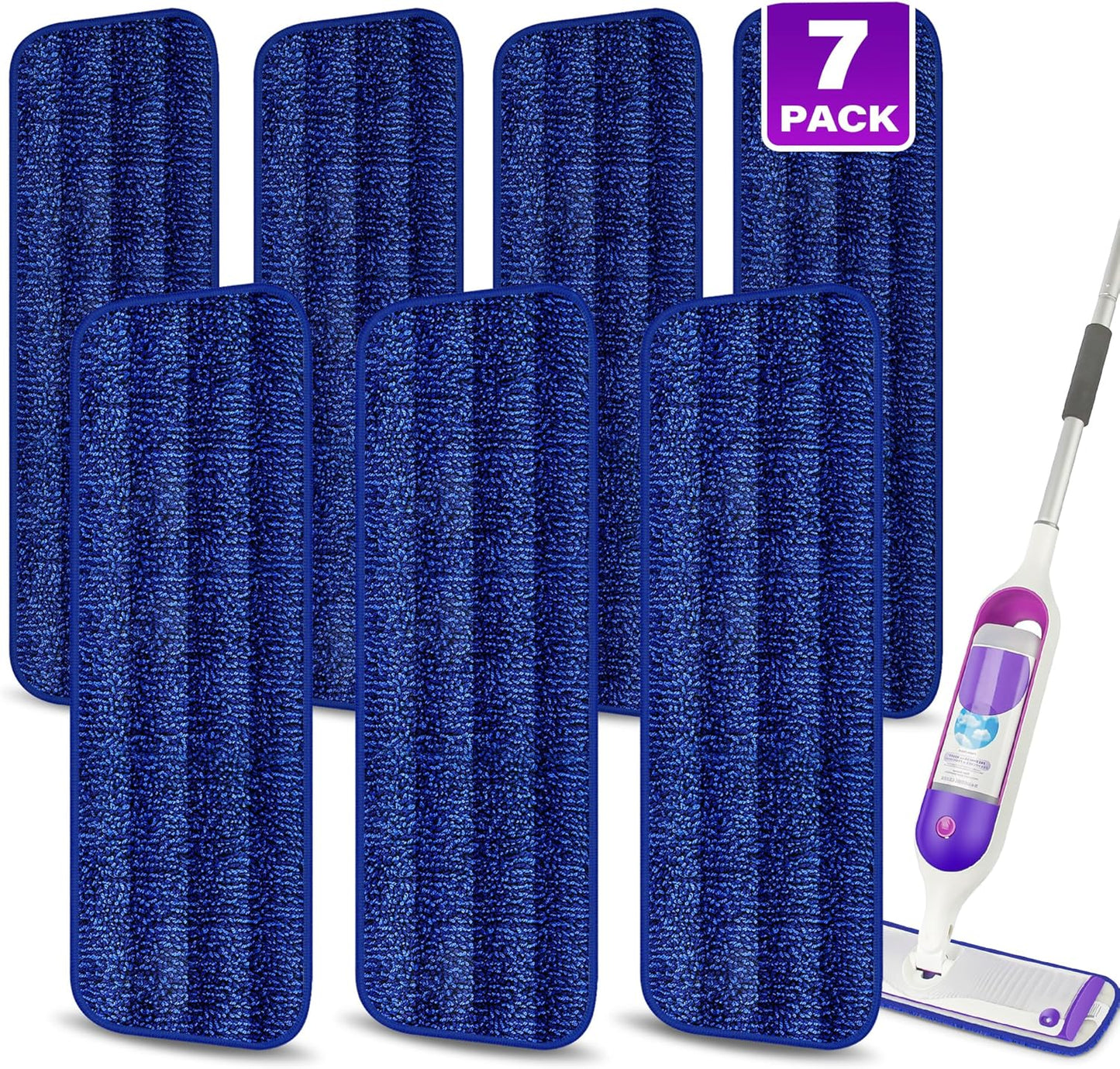 7 Reusable Microfiber Pads: For Ultimate Swiffer PowerMop Care