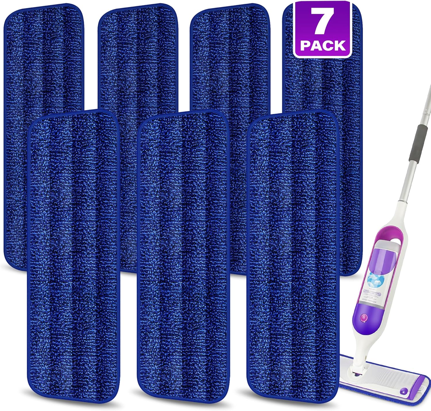 7 Reusable Microfiber Pads: For Ultimate Swiffer PowerMop Care