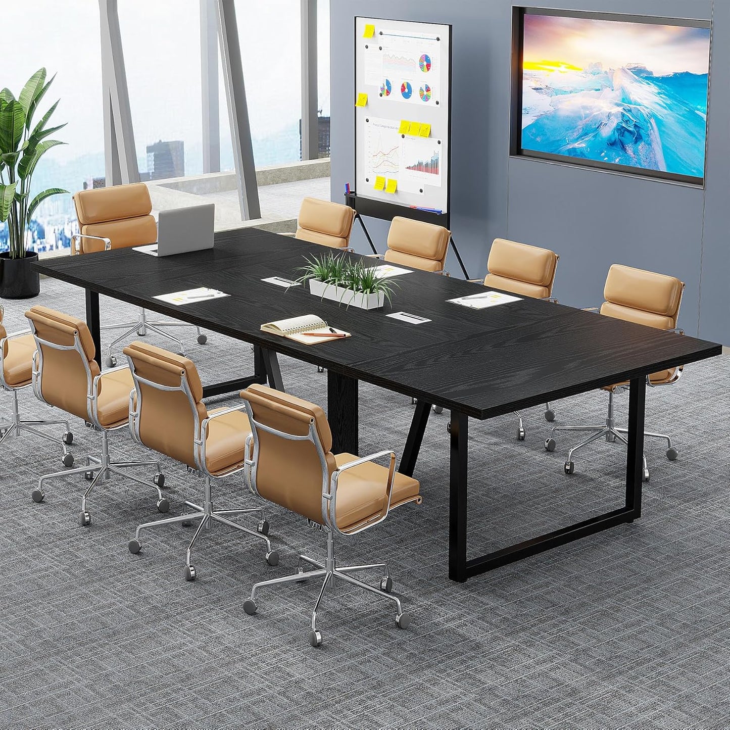 Tribesigns 8FT Conference Table for 10 People, Large Meeting Table