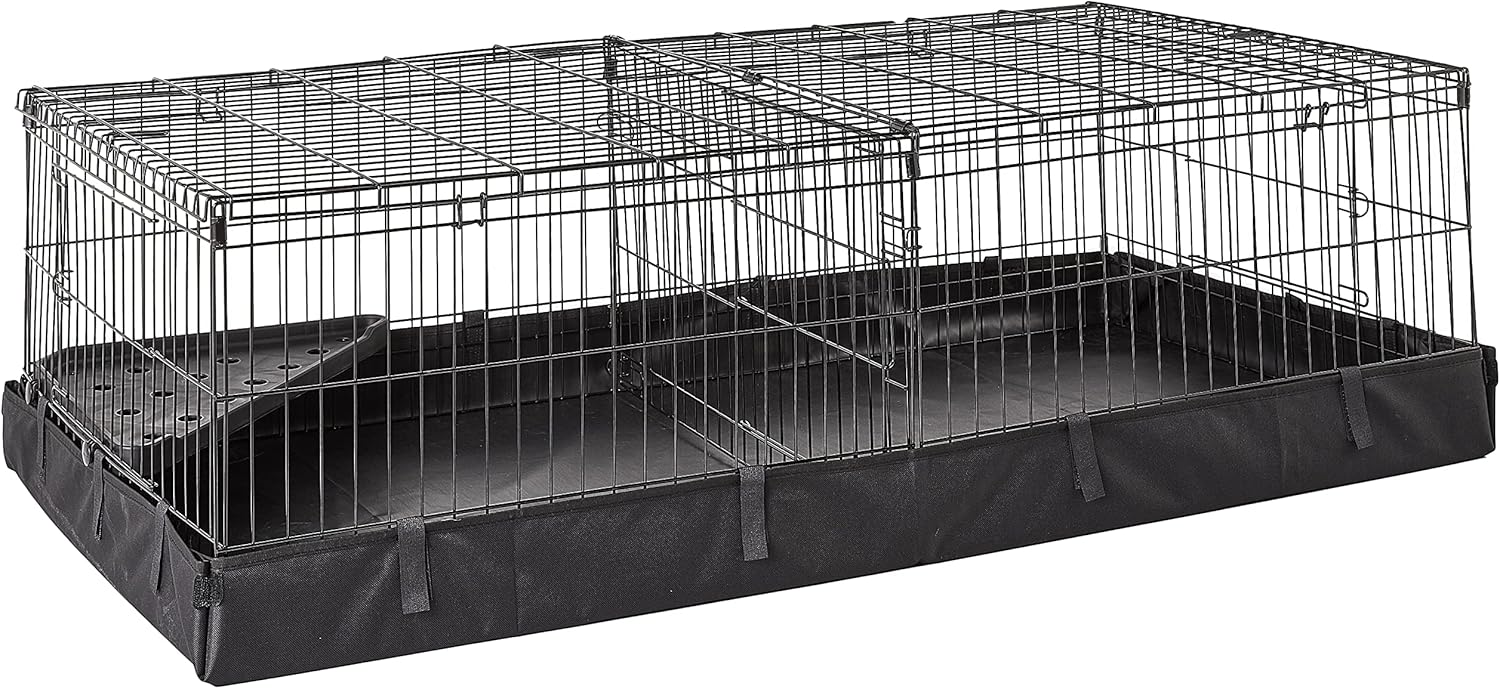 Leakproof Canvas Bottom Guinea Pig Cage with Divider Set