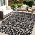 Outdoor Rug Waterproof 5x8 ft Reversible Plastic Straw Rug - Versatile