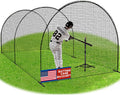 Portable Baseball Batting Cage Net with Sturdy Steel Frame - Backyard