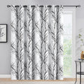 100% Blackout Patio Sliding Glass Door Curtains 84 in - Tree Branch