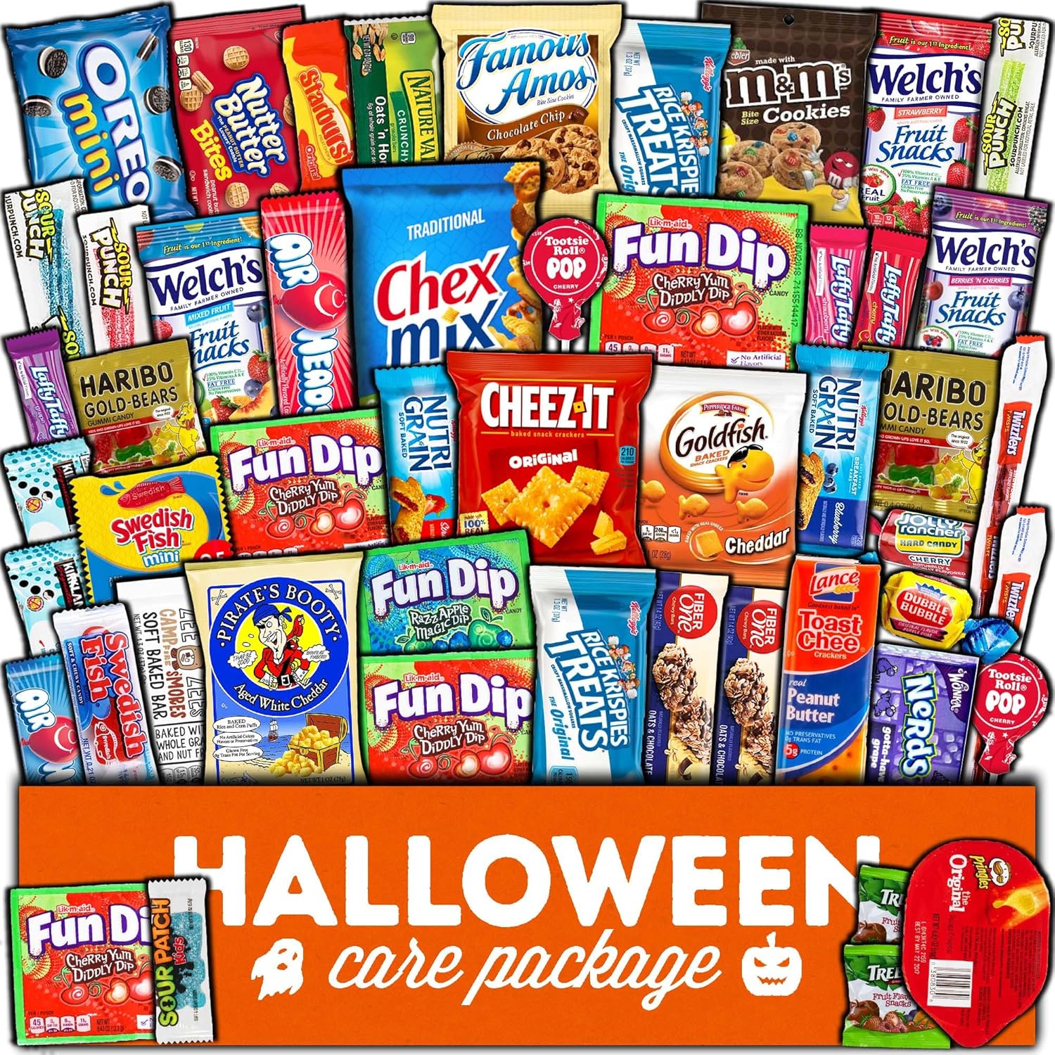 Halloween Candy Snack Box Gift for Kids and Adults - 50ct Treats