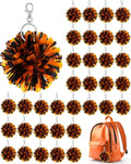 Cheer Pom Pom Keychain Bulk Set - 40 Mini Cheerleader Charms