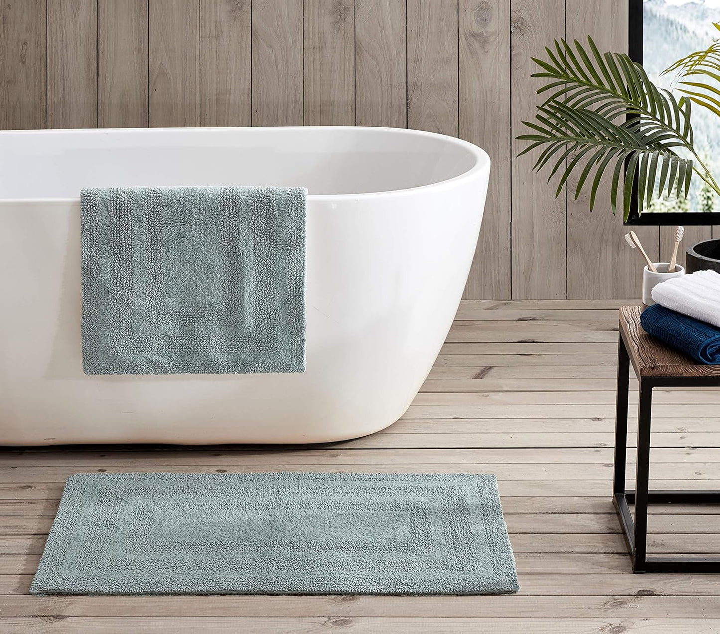 Eddie Bauer Soft Tufted Cotton Bathroom Rugs Set for Decor