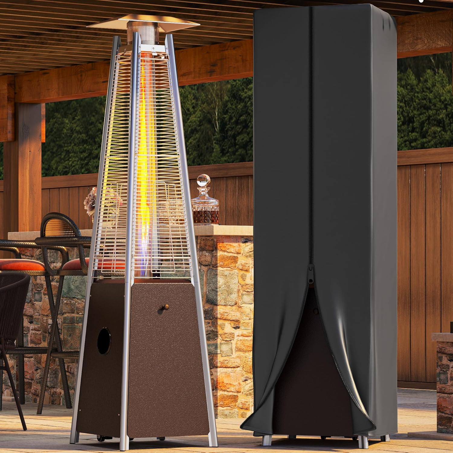 YITAHOME Pyramid Patio Heater: 48,000 BTU Radiant Heat