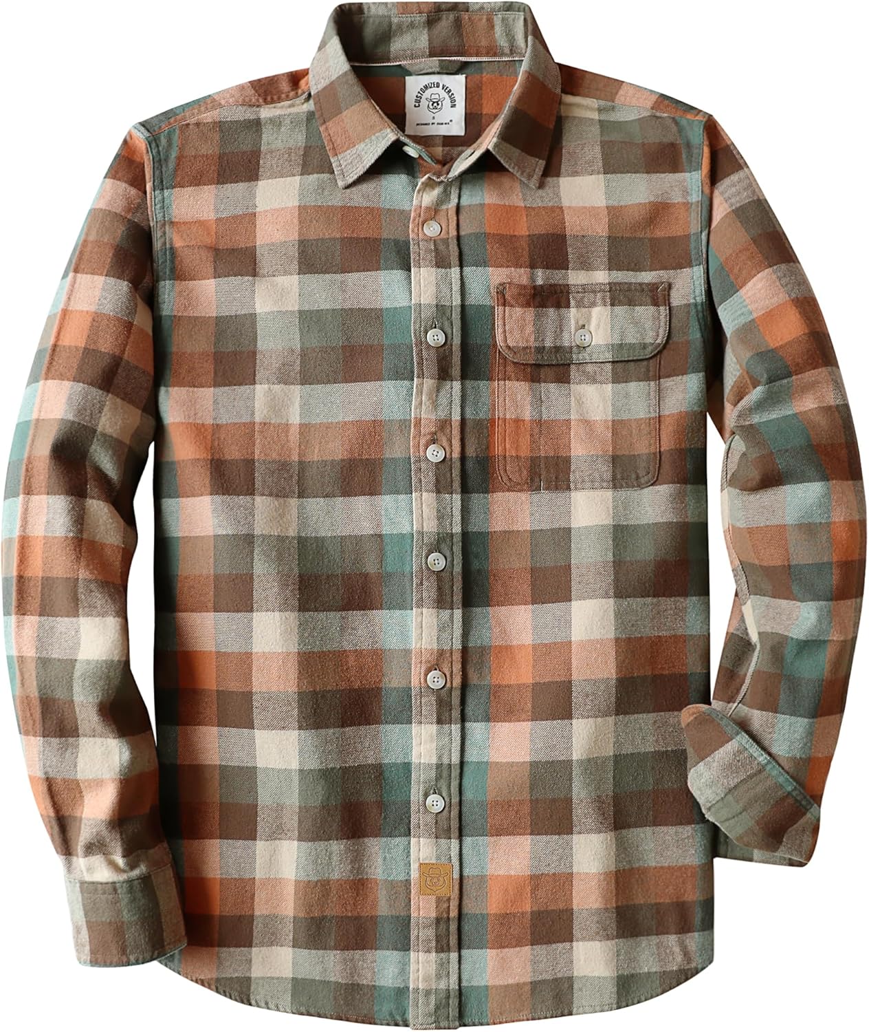 Dubinik Mens Flannel Shirts Long Sleeve Soft Cotton Casual Wear