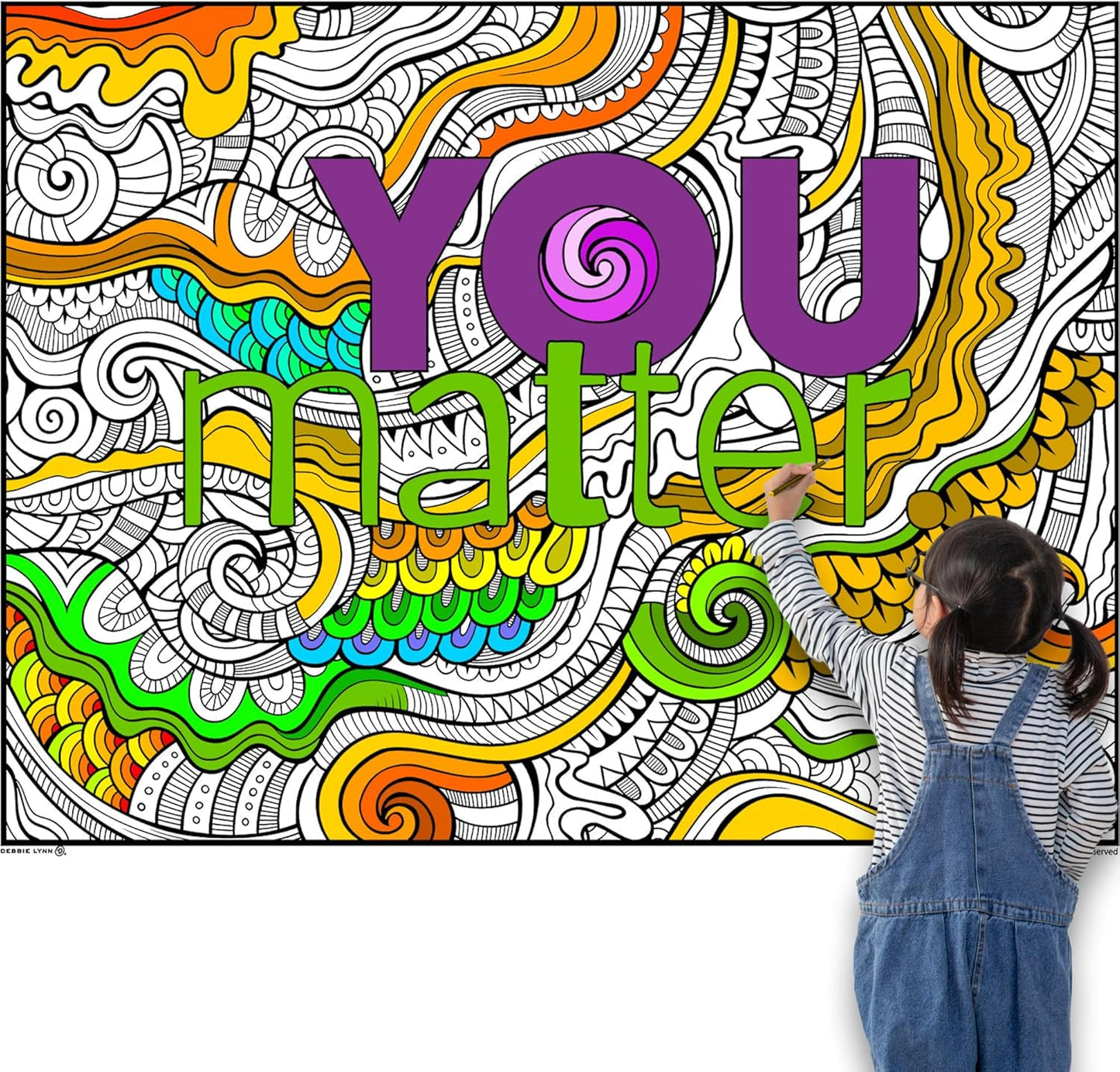 Giant Coloring Poster for Kids and Adults - You Matter Design