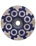 4in Flat Resin Diamond Cup Wheel 5/8-11 Thread - Smooth Stone Shaping