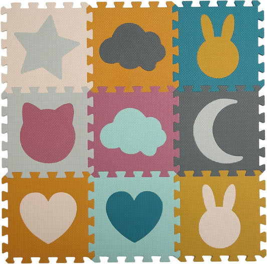 Soft Foam Baby Play Mat - Shapes Puzzle Set