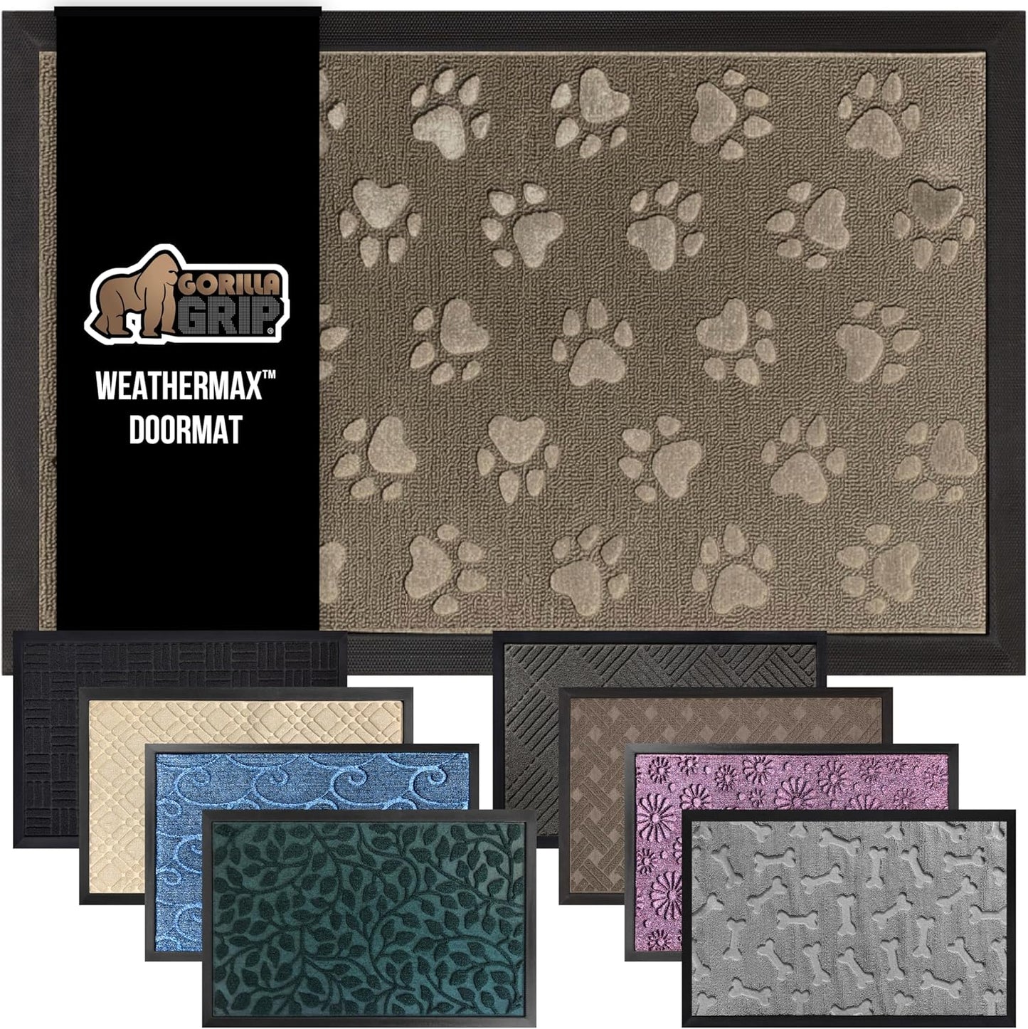 GORILLA GRIP Waterproof All-Season WeatherMax Doormat for Home