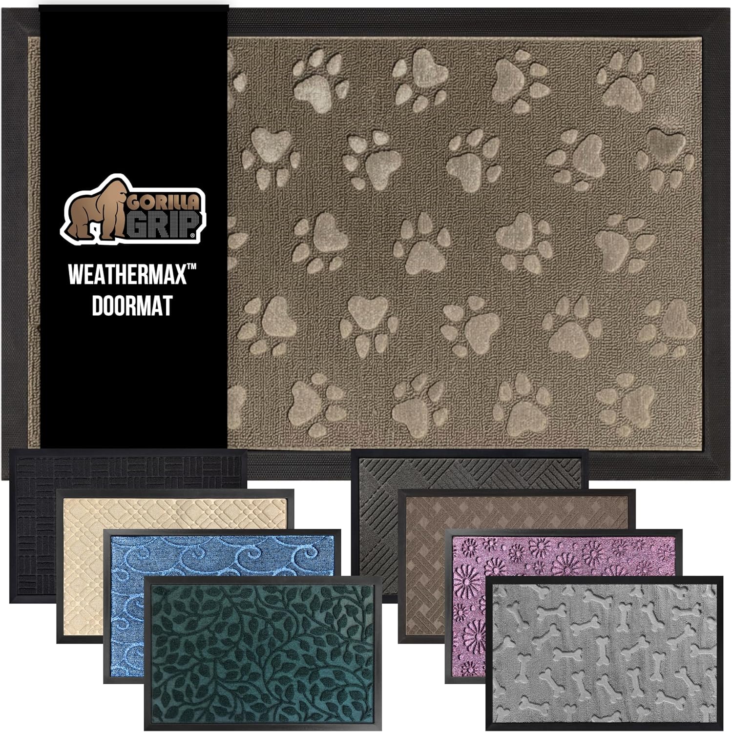 GORILLA GRIP Waterproof All-Season WeatherMax Doormat for Home