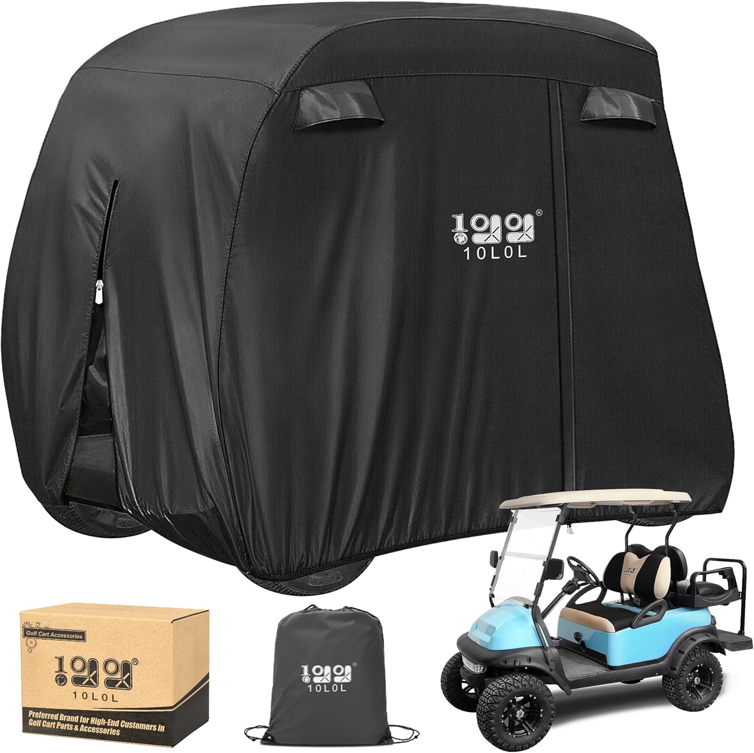10L0L Golf Cart Cover for Yamaha EZGO Club Car - Waterproof
