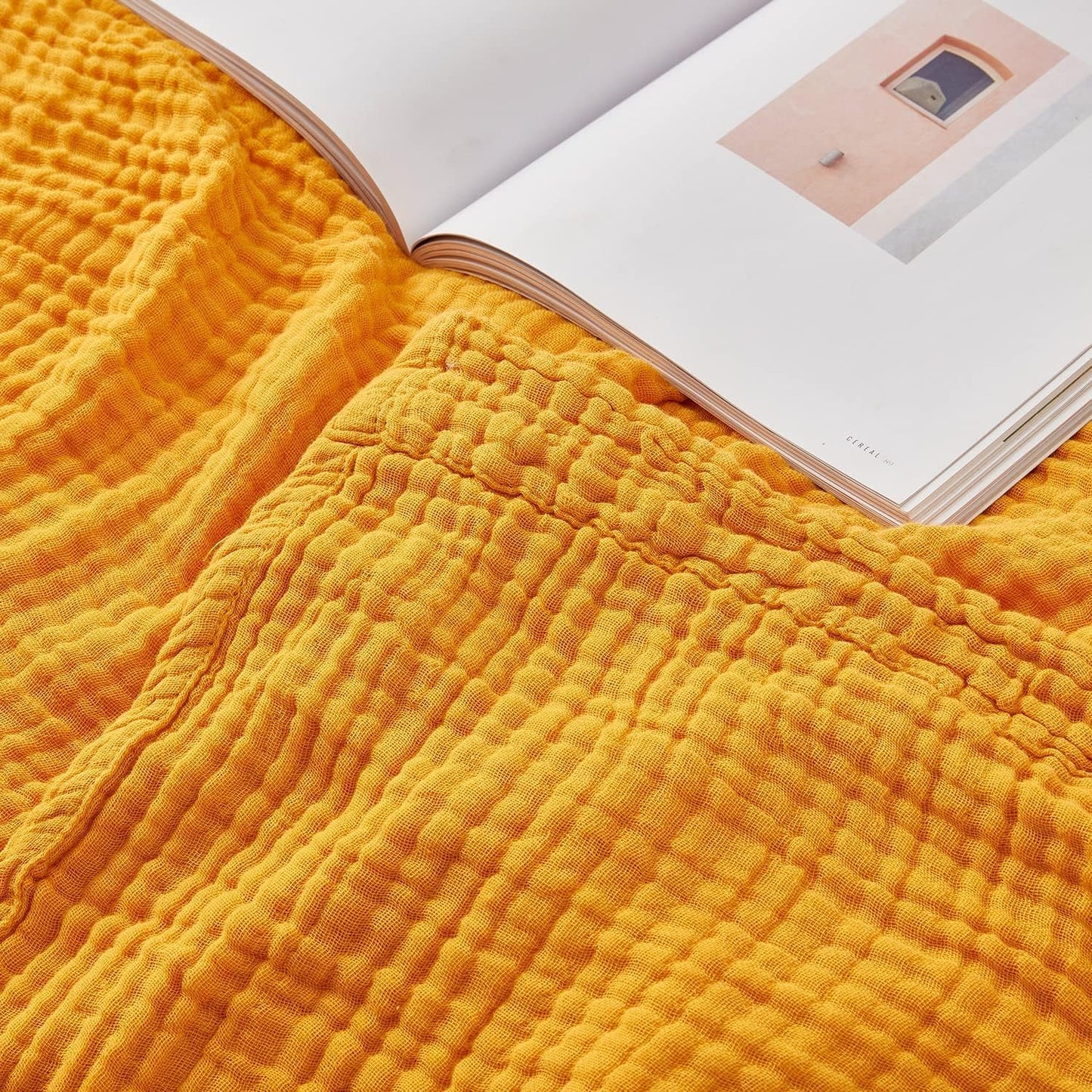 EMME Cotton Throw Blanket - Soft Muslin Gauze for All Seasons
