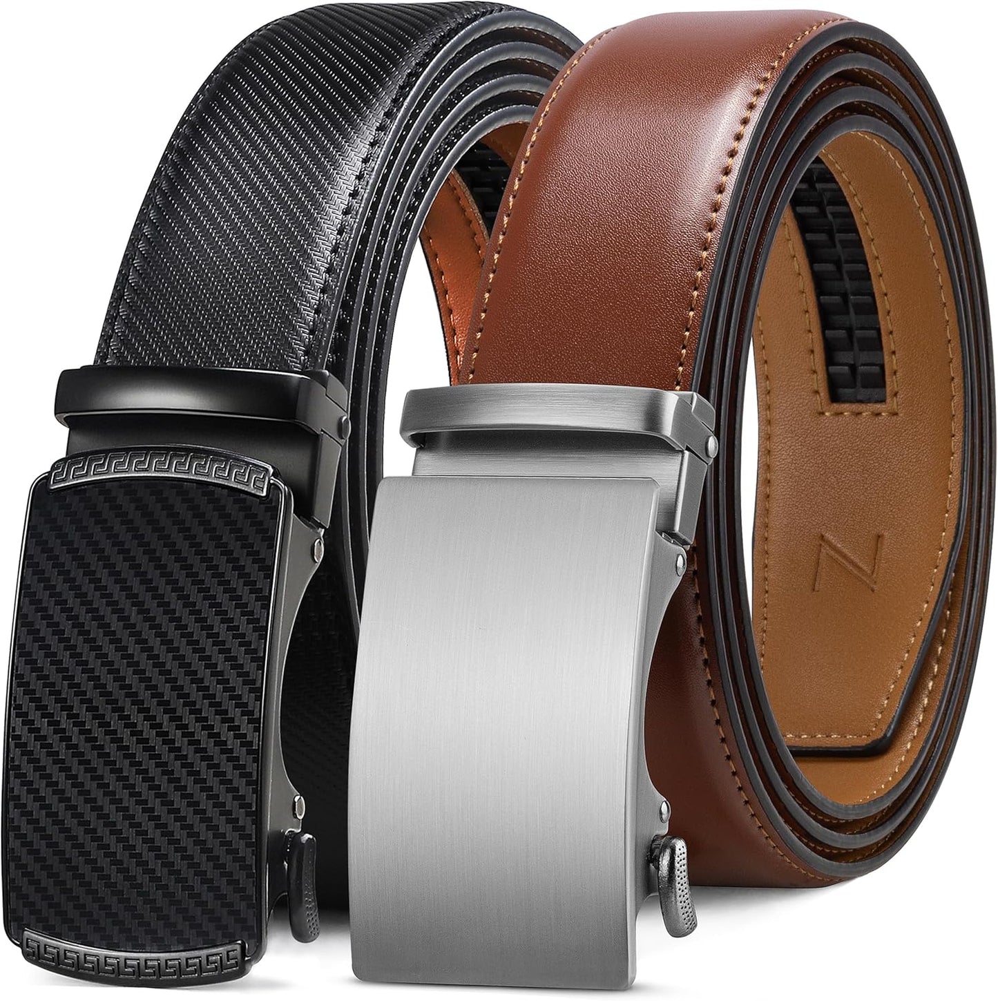 Zitahli Ratchet Belt for Men - Perfect Fit Leather Belts