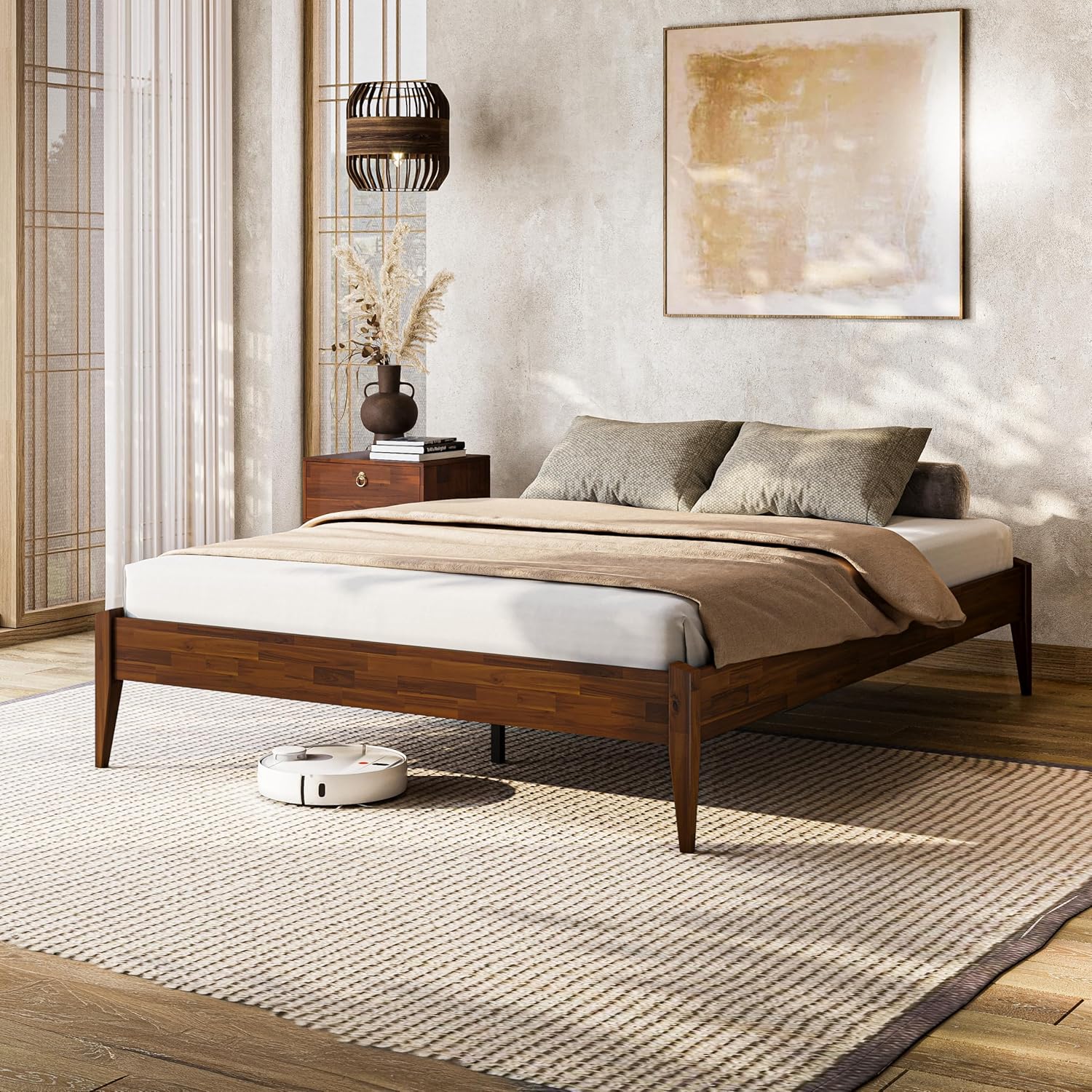 Bme Dinkee 15-Inch Solid Wood Queen Platform Bed Frame Review