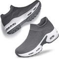 Womens Walking Slip On Sock Sneakers - Comfortable Air Cushion Loafers