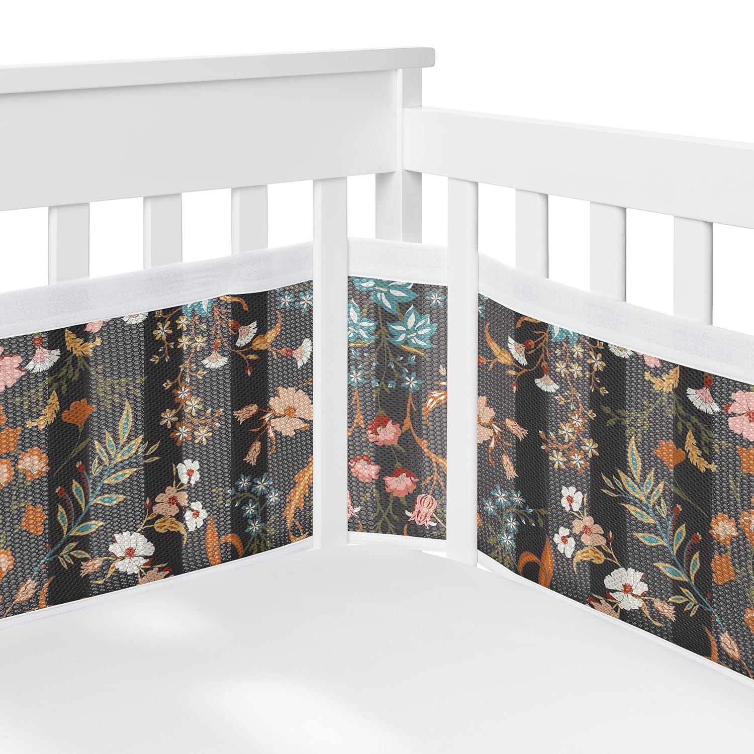 Breathable Mesh Crib Liner Set for Girls by Sweet Jojo Designs