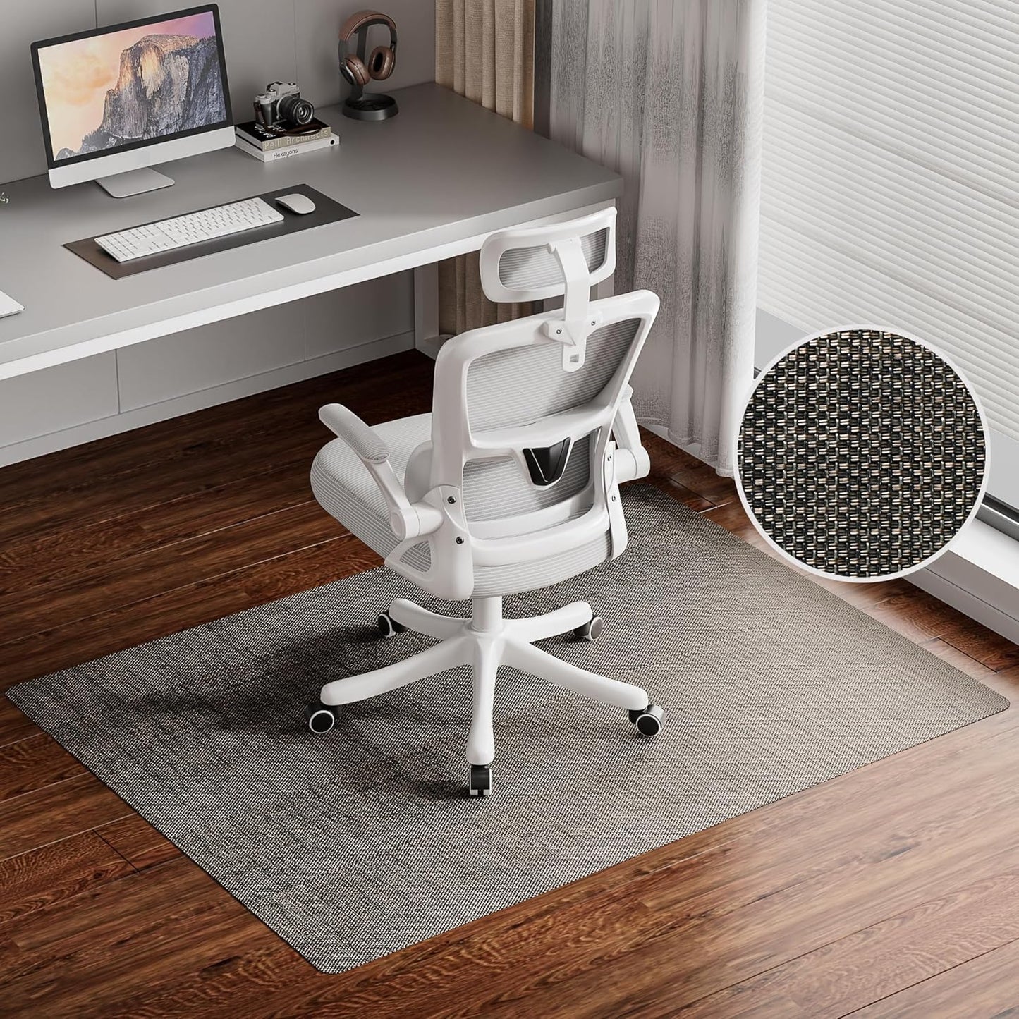 Delamu Office Chair Mat for Hardwood Floor, Heavy Duty Protector