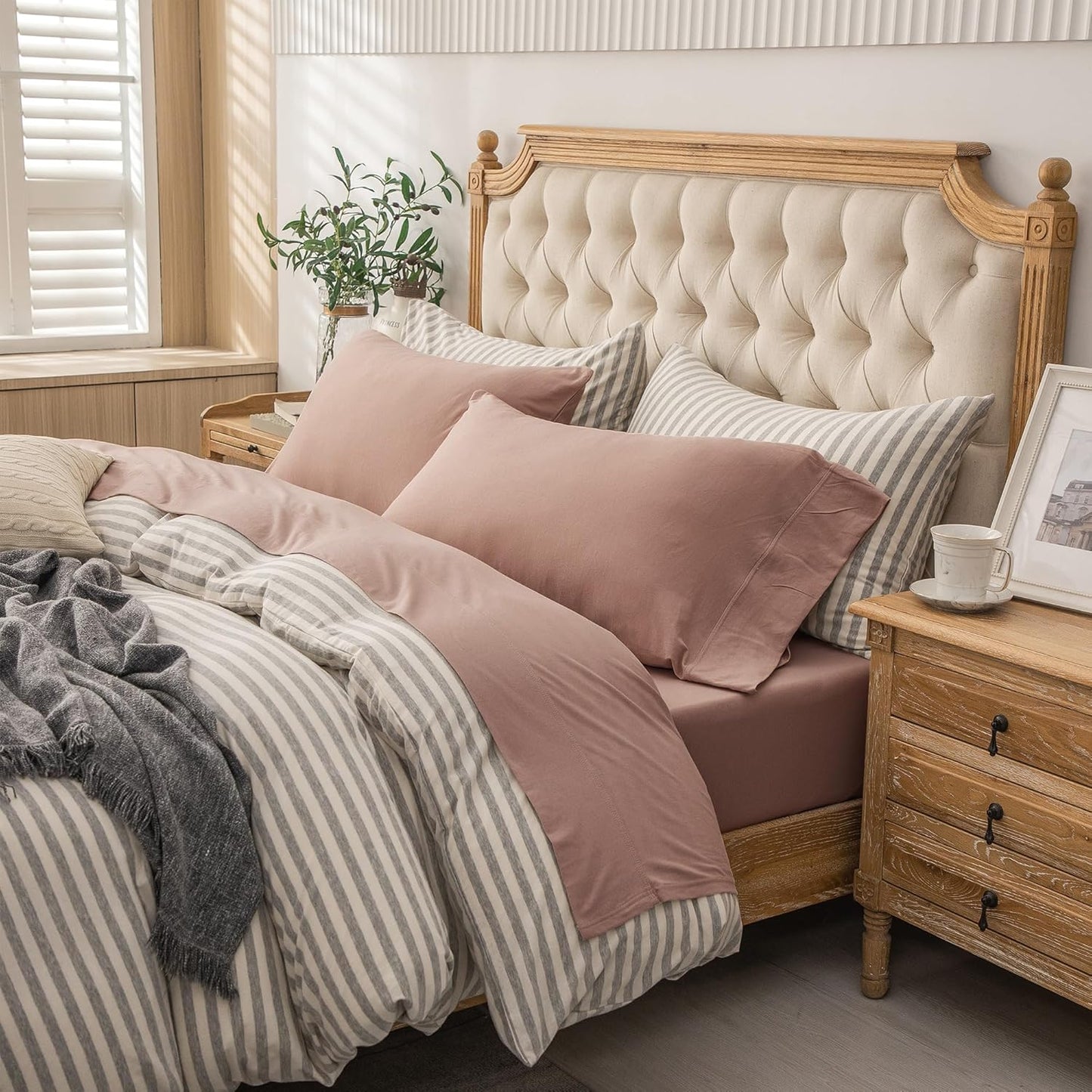 PURE ERA Jersey Knit Bed Sheet Set - Super Soft & Comfy Sheets