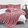 Luxury Faux Fur Blanket for Queen Size Bed 90x90 - Thick Cozy Throw