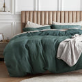 Bedsure Cotton Waffle Duvet Cover Queen - Soft, Breathable Cotton