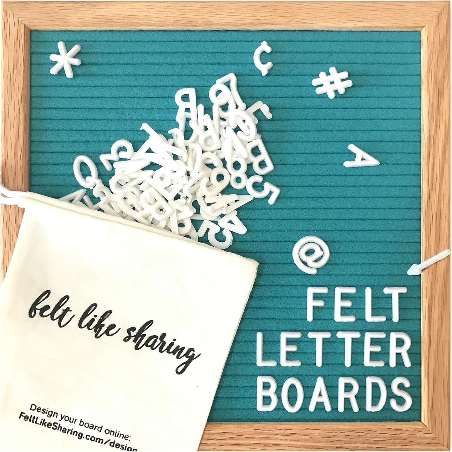 Teal Felt Letter Board 10x10 inches for Stylish Home Decor