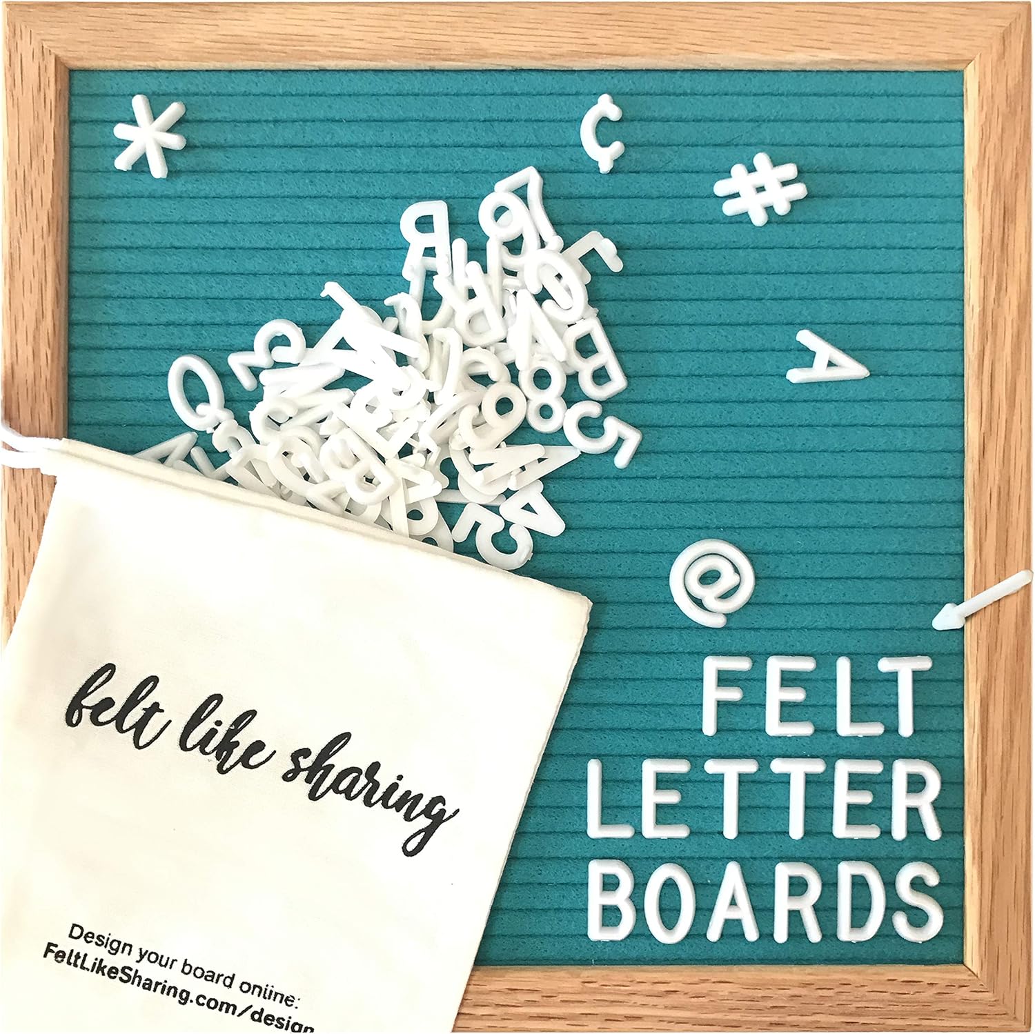 Teal Felt Letter Board 10x10 inches for Stylish Home Decor