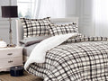 Softest Coziest Heavy Weight Plaid Micromink Sherpa Comforter Set