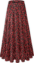 Women's Chiffon White Flowy Maxi Skirt - Boho Pleated A Line you