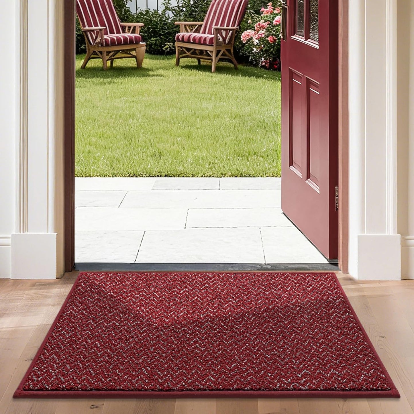 COSY HOMEER Non Slip Absorbent Entryway Rugs for All Weather