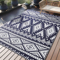 Outdoor Rug Waterproof 5x8 ft Reversible Patio Mat - Portable Comfort
